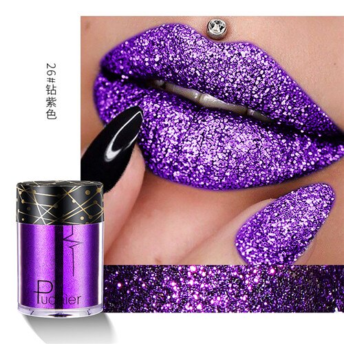 Graduation party Pudaier Sexy Matte Lipstick Metallic Lip Gloss Diamond Waterproof Liquid Lipgloss Lip Makeup LIPSTICK Long Lasting