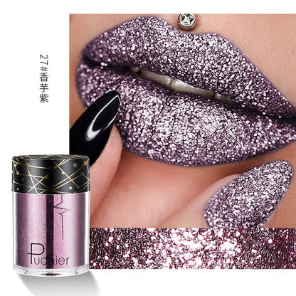 Graduation party Pudaier Sexy Matte Lipstick Metallic Lip Gloss Diamond Waterproof Liquid Lipgloss Lip Makeup LIPSTICK Long Lasting