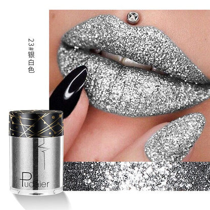 Graduation party Pudaier Sexy Matte Lipstick Metallic Lip Gloss Diamond Waterproof Liquid Lipgloss Lip Makeup LIPSTICK Long Lasting