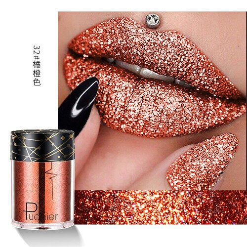 Graduation party Pudaier Sexy Matte Lipstick Metallic Lip Gloss Diamond Waterproof Liquid Lipgloss Lip Makeup LIPSTICK Long Lasting