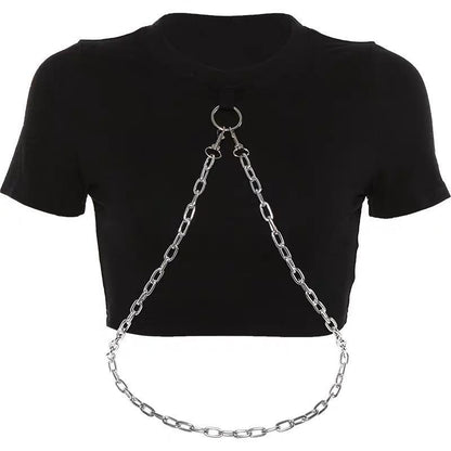 Gothic Grunge Chain T-Shirt 