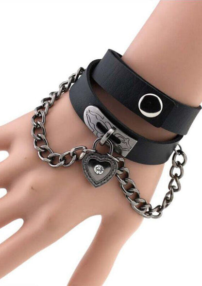 Chained Lock Heart Choker 