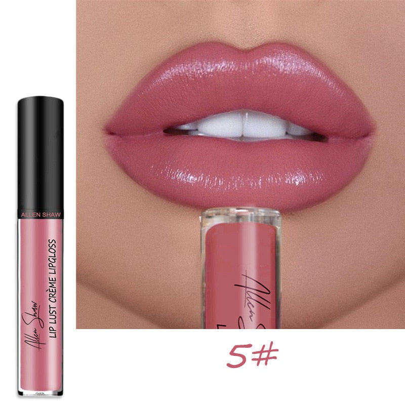 Nude Creamy Semi Lipgloss Waterproof Long Lasting Moist Lip Gloss Plumper Liquid Lipstick Lips Tattoo Makeup Lip Tint Lip Gloss