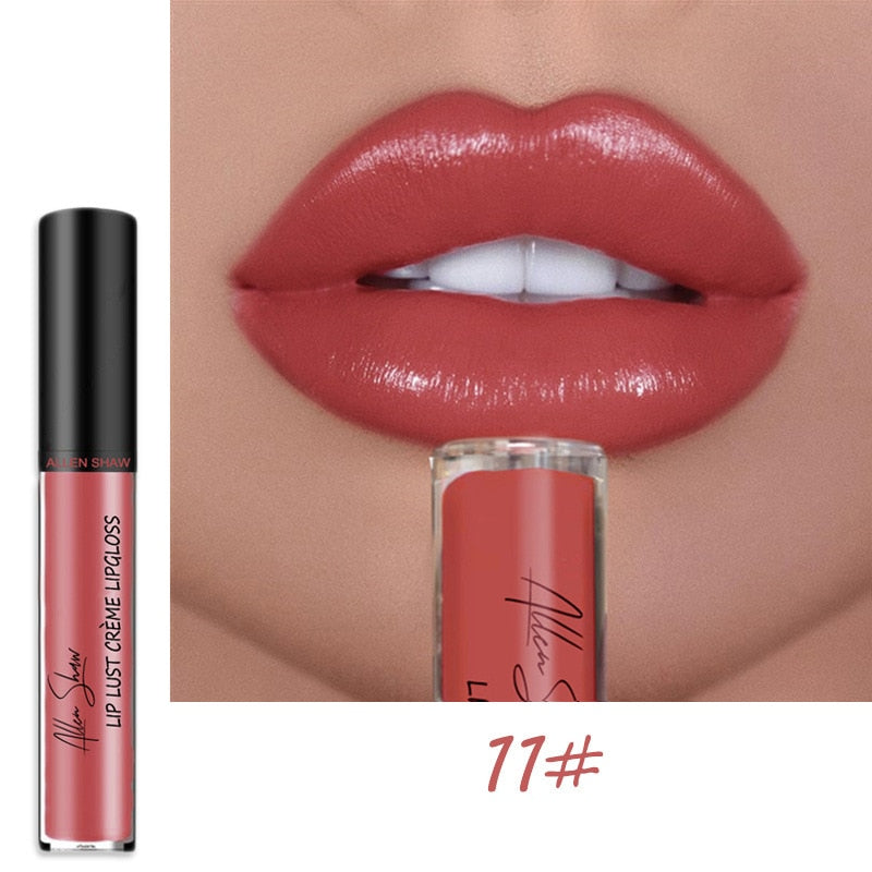 Nude Creamy Semi Lipgloss Waterproof Long Lasting Moist Lip Gloss Plumper Liquid Lipstick Lips Tattoo Makeup Lip Tint Lip Gloss