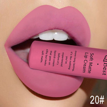 New Waterproof Matte Lipstick Pigment Dark Red and Black Long Lasting Lip Gloss