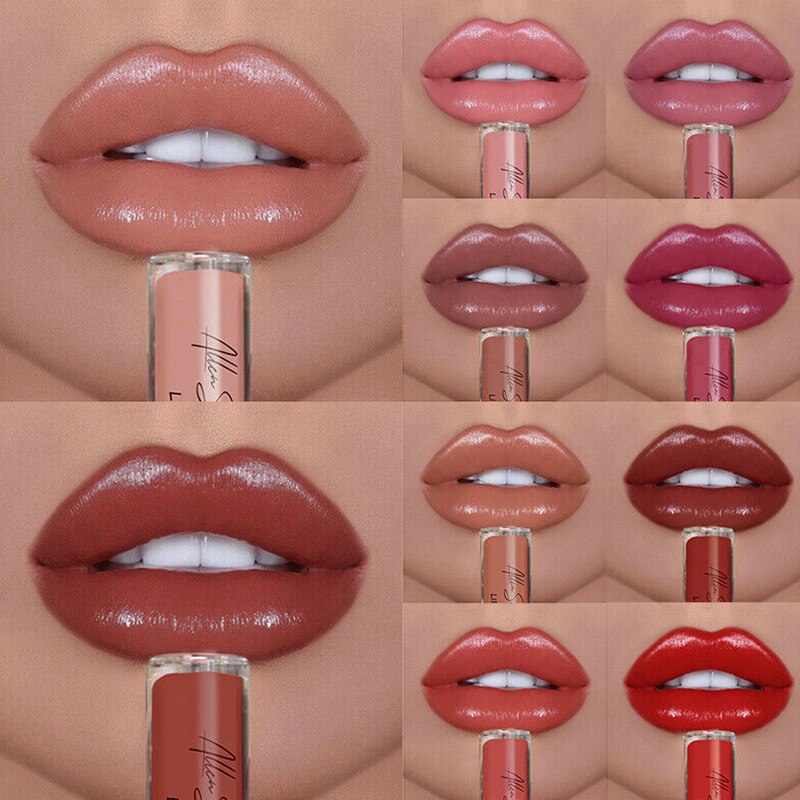 Nude Creamy Semi Lipgloss Waterproof Long Lasting Moist Lip Gloss Plumper Liquid Lipstick Lips Tattoo Makeup Lip Tint Lip Gloss