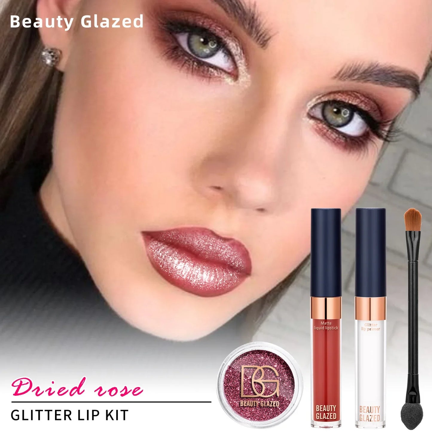 Sexy GLAZED Glitter Lip Gloss Set