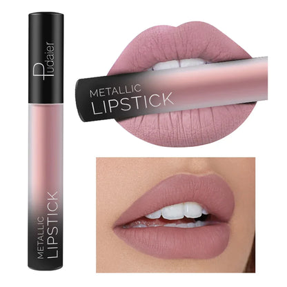 Pudaier Waterproof Nude Tint Liquid Lipstick Smooth Cosmetics Matte Lip Gloss Makeup Colorful Lipgloss Cream Make up Glosses