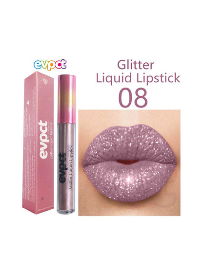 Waterproof Diamond Shimmer Glitter Lip Gloss 18 Colors Matte Glitter Liquid Lipstick Diamond Pearl Colour Lip Gloss Sexy Make Up