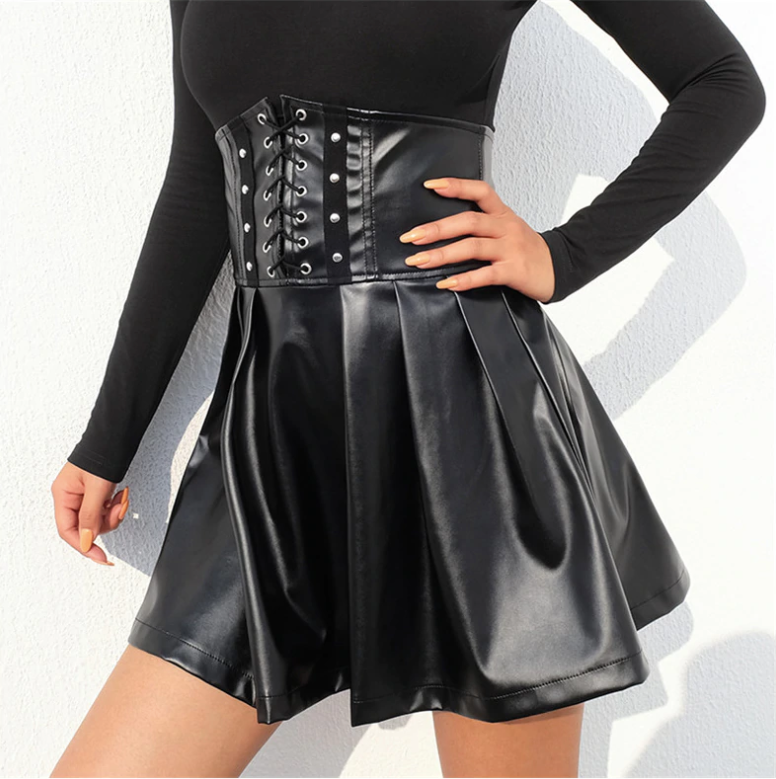 Witchy Clothing Adjustable Lace Up High Waist Skirt Gothic Clothing
