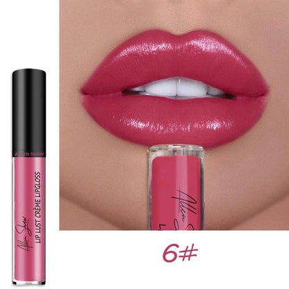 Nude Creamy Semi Lipgloss Waterproof Long Lasting Moist Lip Gloss Plumper Liquid Lipstick Lips Tattoo Makeup Lip Tint Lip Gloss