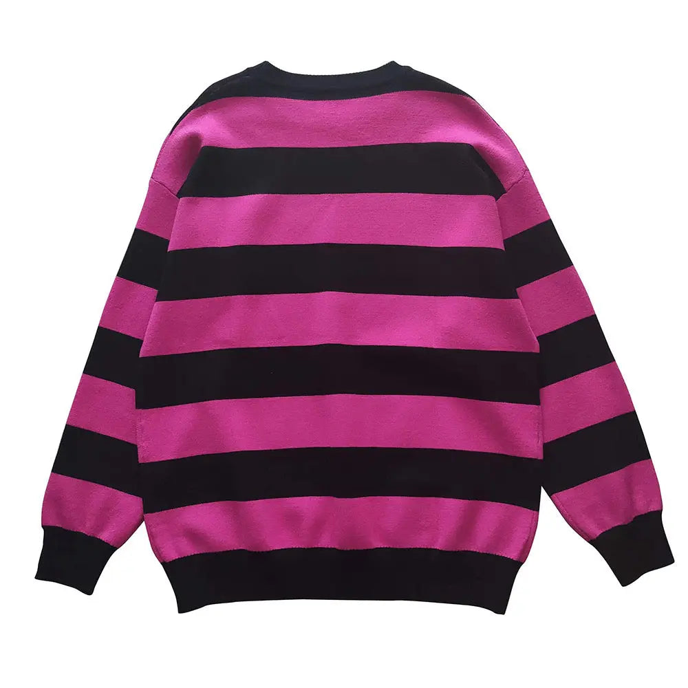 Secrets' Pink Skeleton Oversized Heart Shape Sweater