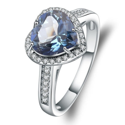 Sterling Silver Mystic Quartz Heart Ring