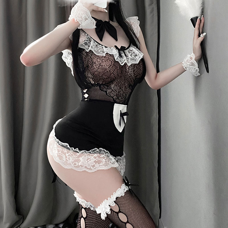Sweetheart Maid Net Clothes Sexy Costumes