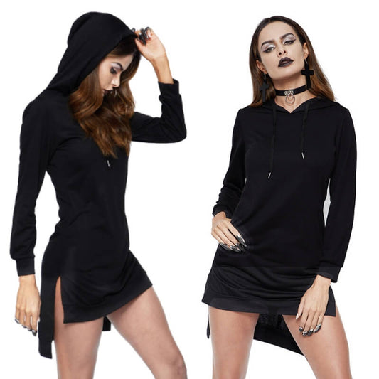 Witchy Clothing Mini Hoodie Dress Gothic Clothing