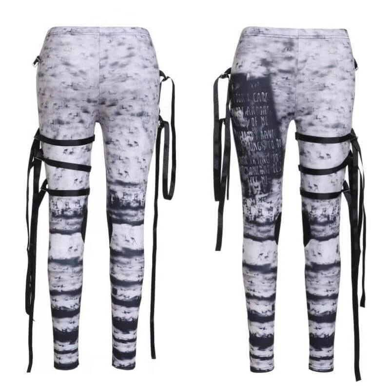 Witchy Clothing Punk Ripped Street Leggings Gothic Clothing