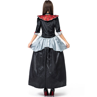 Women Gothic Vampire Classic Cosplay Costume Dress For Halloween Party Performance