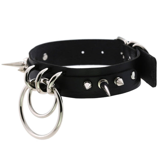Cool Collar for Ladies with Metal Spikes in Many of Colours / Gothic Jewelry Neckwear Accessory