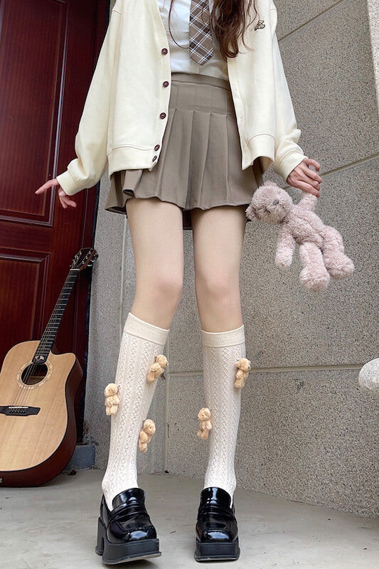 3D bear dolls stockings c0108