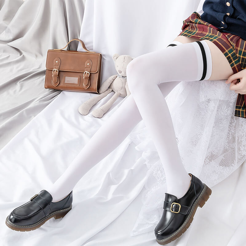 Thigh High 70cm School girl anti-slipping velvet stockings c0009