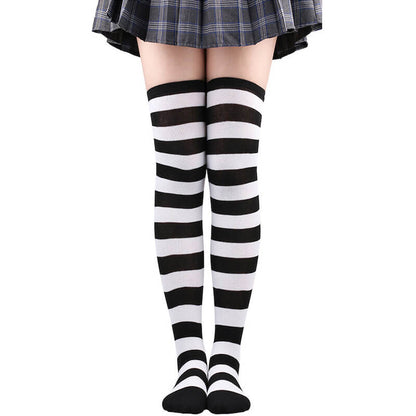 Pastel candy stripes cosplay stockings c0015