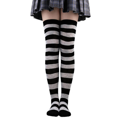 Pastel candy stripes cosplay stockings c0015