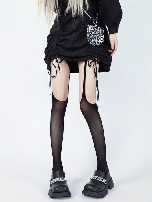 Asymmetry gothic lolita sexy "broken" tights c0038