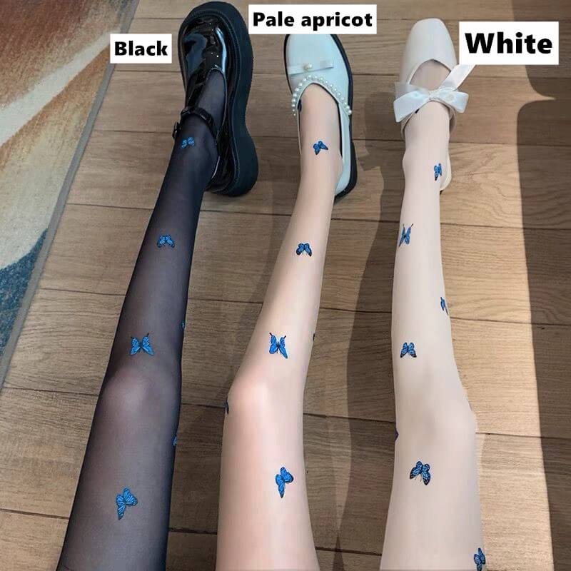 Butterfly magic fairy aesthetic gothic tights c0010