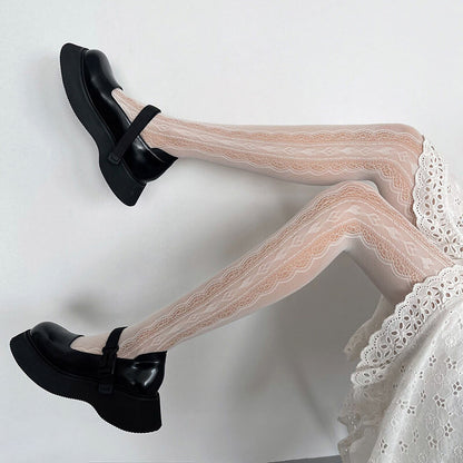 Goth lolita lace tights c0133