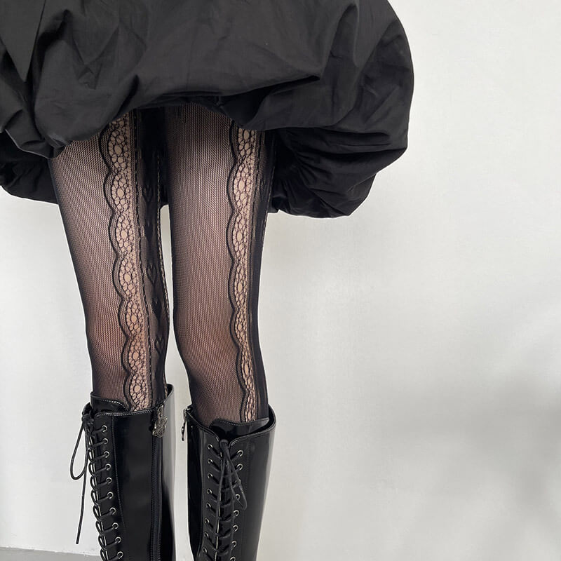 Goth lolita lace tights c0133