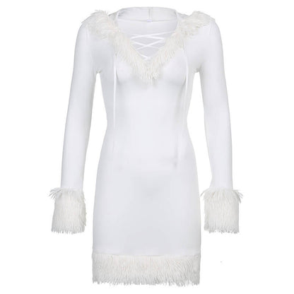 Christmas white dress om0093