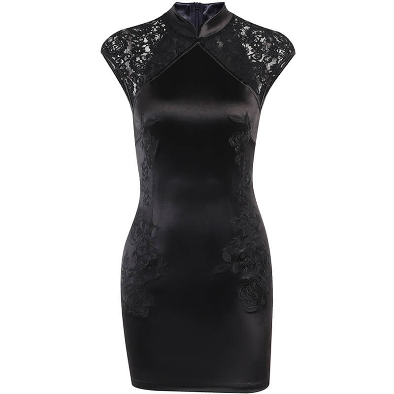 Goth cheongsam dress