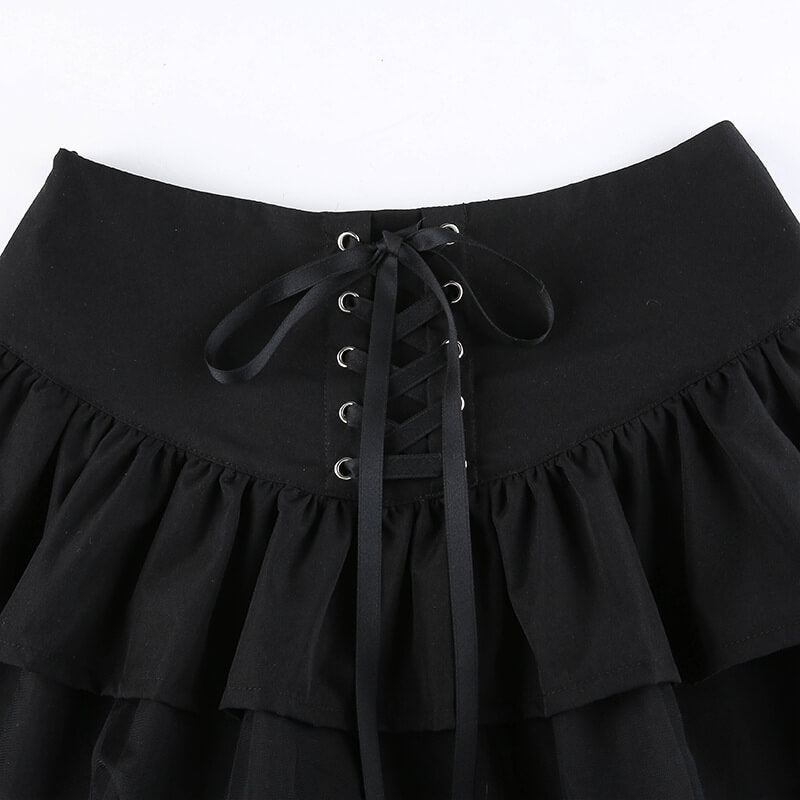 Goth darkness layered cake skirt ah0032