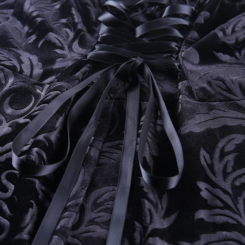 Goth jacquard weave ribbon dress ah0137