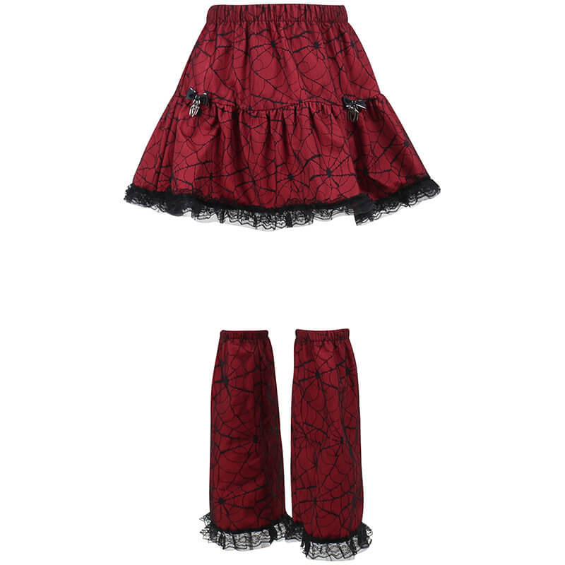 Goth y2k 2 pieces skirt+leg warmers ah0162