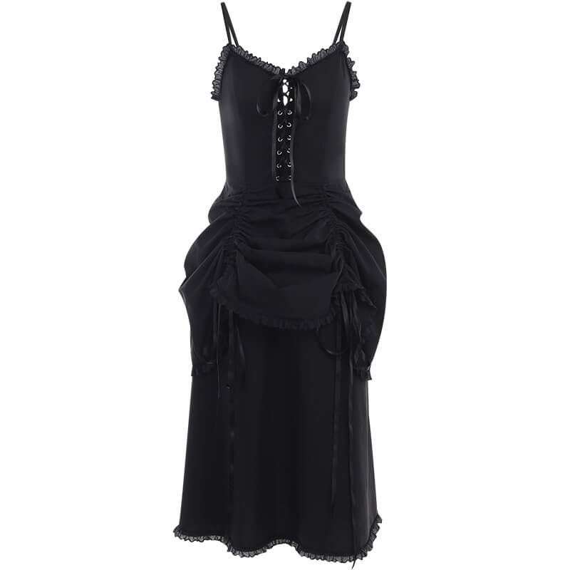 Gothic drawstring dress