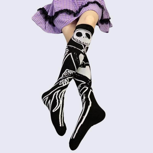 Gothic skull moon stockings ah0077