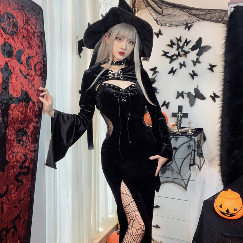 Halloween goth dress set