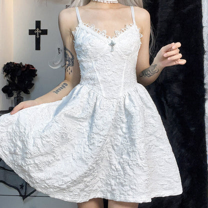 Halloween party princess lace cross suspender dress ah0020