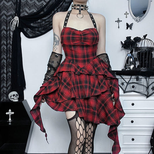 Halter y2k goth dress