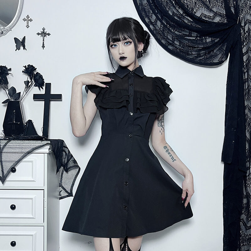 Layered aesthetic goth dress