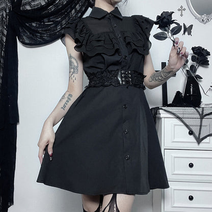 Layered aesthetic goth dress