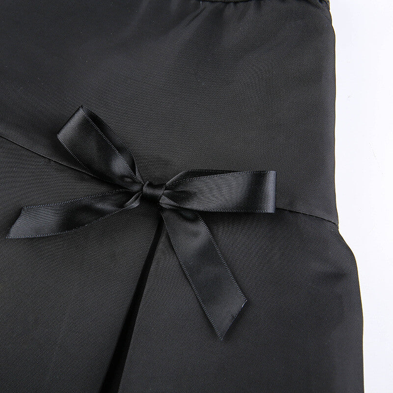 Little bows black lace skirt ah0034