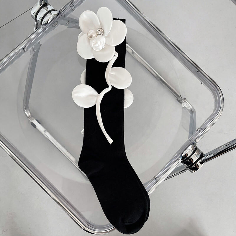 Lolita girl aesthetic flower stockings c0126