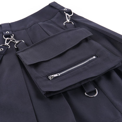 Punk girl pocket chain belt skirt ah0024