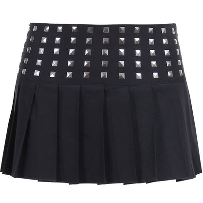 Punk girl rivet mini skirt ah0126