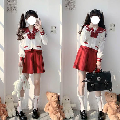[Red White] Christmas cute JK uniform set jk0015