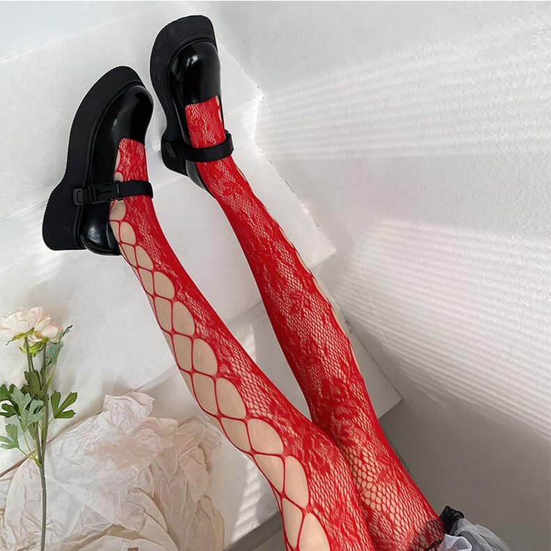 Rose romance y2k tights c0186