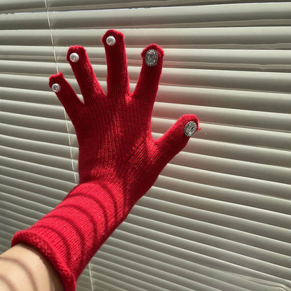 Shinning y2k gloves leg warmers x0011