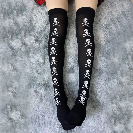 Spicy girl y2k skulls stockings